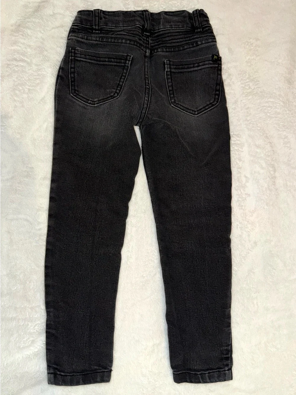 Boys Art Class Black Ribbed Knee Skinny Jeans size 5